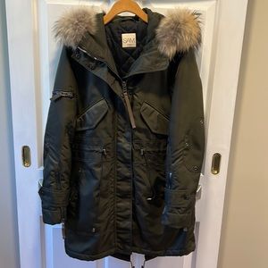 SAM. New York Winter Coat with Asiatic Raccoon Fur-lined Hood